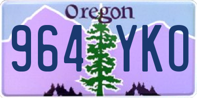 OR license plate 964YKO