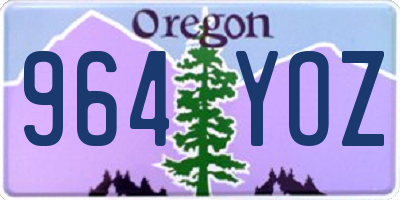 OR license plate 964YOZ