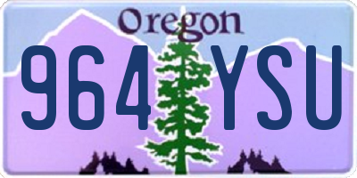 OR license plate 964YSU