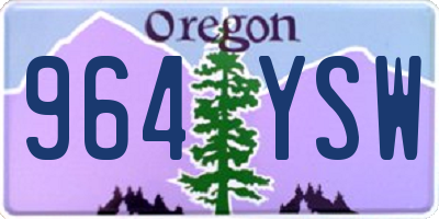 OR license plate 964YSW
