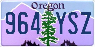 OR license plate 964YSZ