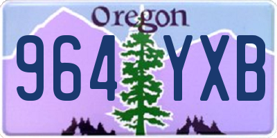 OR license plate 964YXB