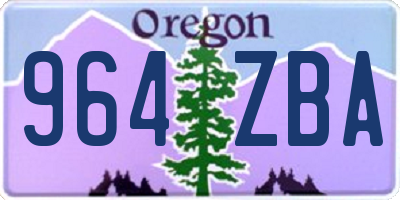 OR license plate 964ZBA
