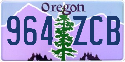 OR license plate 964ZCB