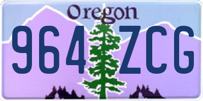 OR license plate 964ZCG