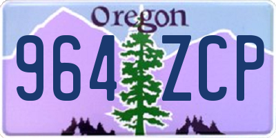OR license plate 964ZCP