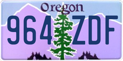 OR license plate 964ZDF