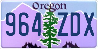 OR license plate 964ZDX