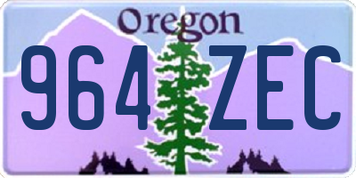OR license plate 964ZEC