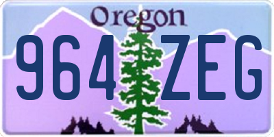 OR license plate 964ZEG