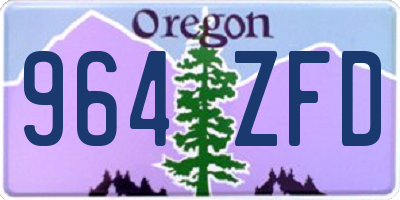 OR license plate 964ZFD