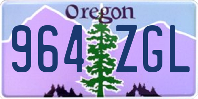 OR license plate 964ZGL