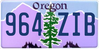 OR license plate 964ZIB