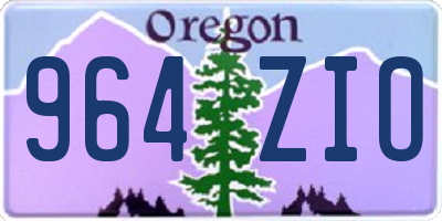 OR license plate 964ZIO