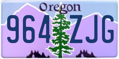OR license plate 964ZJG