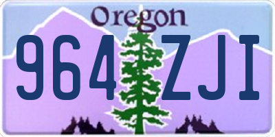 OR license plate 964ZJI