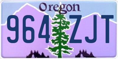 OR license plate 964ZJT
