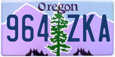 OR license plate 964ZKA