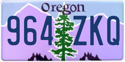 OR license plate 964ZKQ