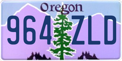 OR license plate 964ZLD
