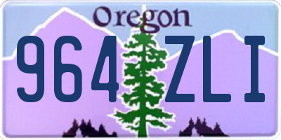 OR license plate 964ZLI