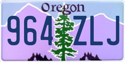 OR license plate 964ZLJ