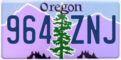 OR license plate 964ZNJ
