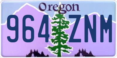 OR license plate 964ZNM