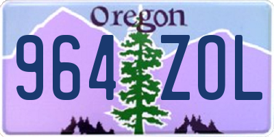 OR license plate 964ZOL