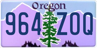 OR license plate 964ZOQ