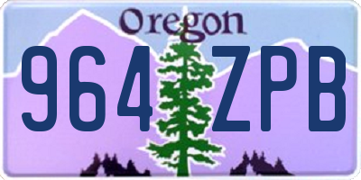 OR license plate 964ZPB