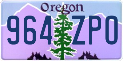 OR license plate 964ZPO