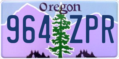 OR license plate 964ZPR