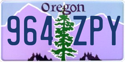 OR license plate 964ZPY
