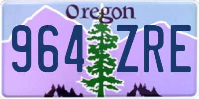 OR license plate 964ZRE