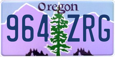 OR license plate 964ZRG