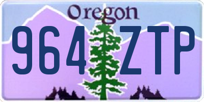 OR license plate 964ZTP