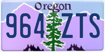 OR license plate 964ZTS