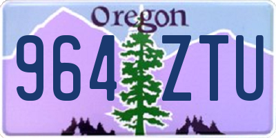 OR license plate 964ZTU