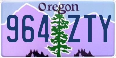 OR license plate 964ZTY