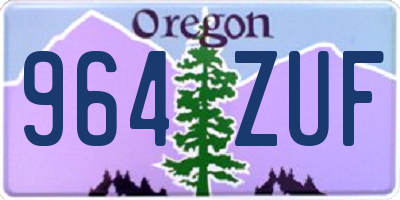 OR license plate 964ZUF