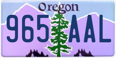 OR license plate 965AAL