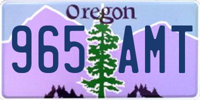 OR license plate 965AMT
