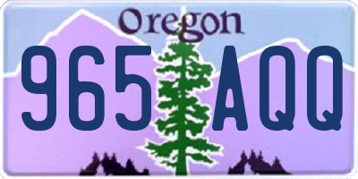 OR license plate 965AQQ
