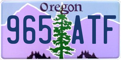 OR license plate 965ATF