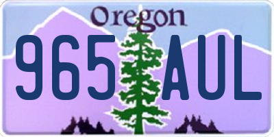 OR license plate 965AUL