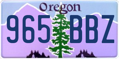 OR license plate 965BBZ
