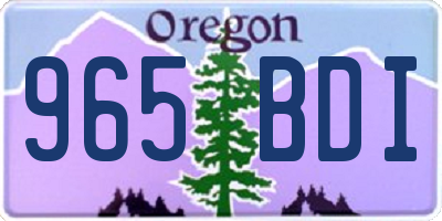 OR license plate 965BDI