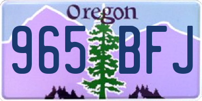 OR license plate 965BFJ