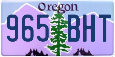 OR license plate 965BHT